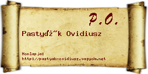 Pastyák Ovidiusz névjegykártya